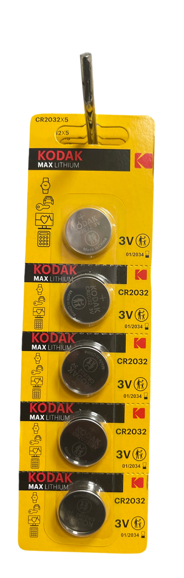 Kodak Pil Cr 2032 Baskül Pili Tartı Pili Terazi Bios Para Pili Kumanda Pili 1 Paket 5li