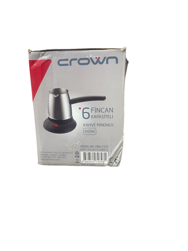 Crown Elektrikli Çelik Kahve Makinesi Cezve Crw-7103