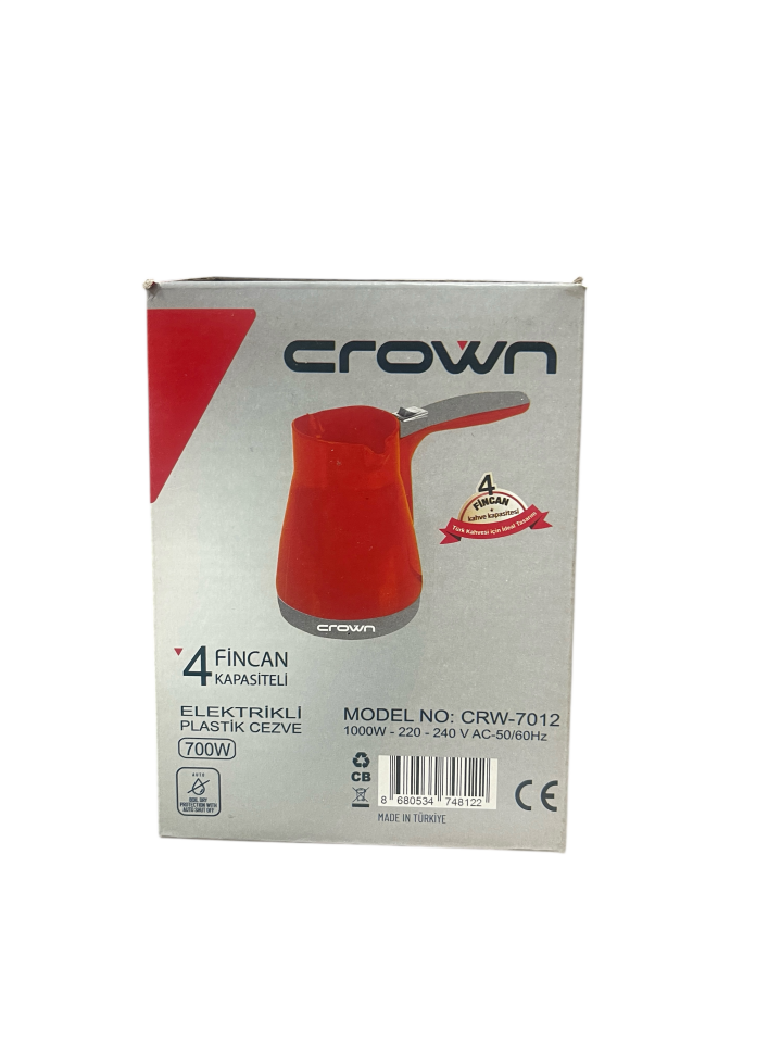 Crown 4 FINCANKAPASITELİELEKTRIKLI PLASTIK CEZVE 700W