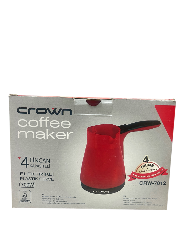 Crown 4 FINCANKAPASITELİELEKTRIKLI PLASTIK CEZVE 700W