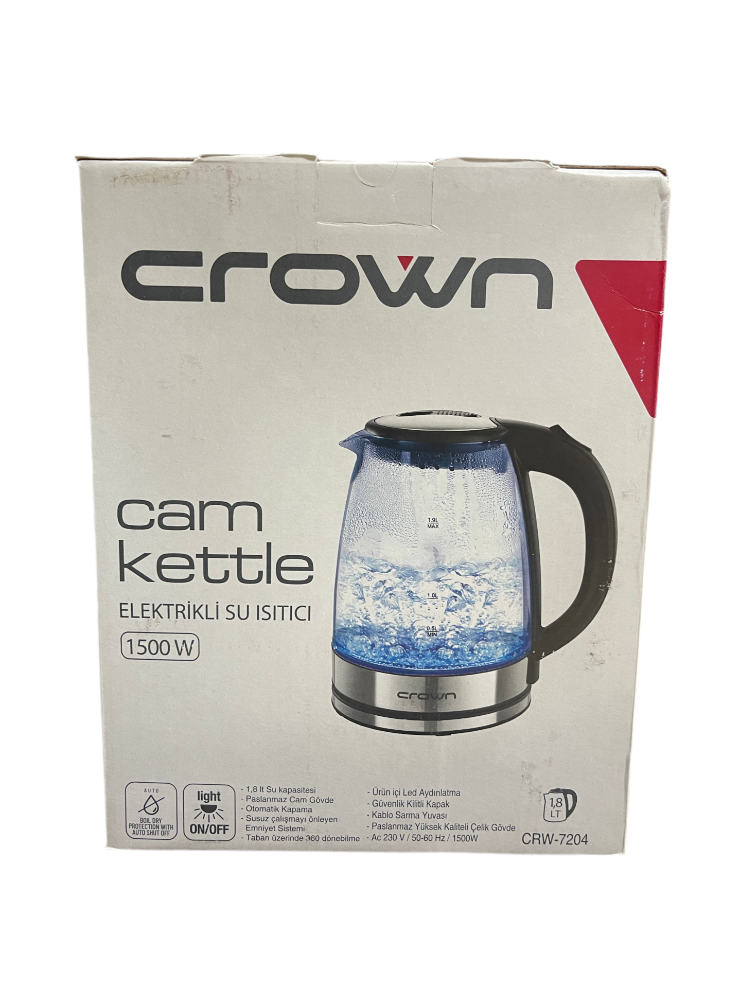 crown cam kettleELEKTRIKLI SU ISITICI1500 W