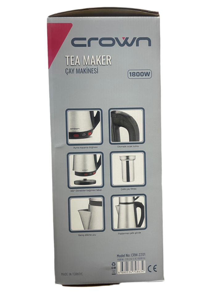 Crown Çelik çay makinesi 1800 W