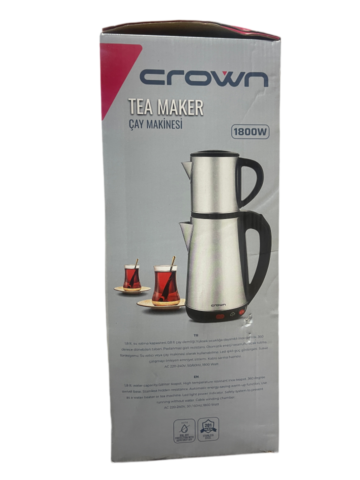 Crown Çelik çay makinesi 1800 W