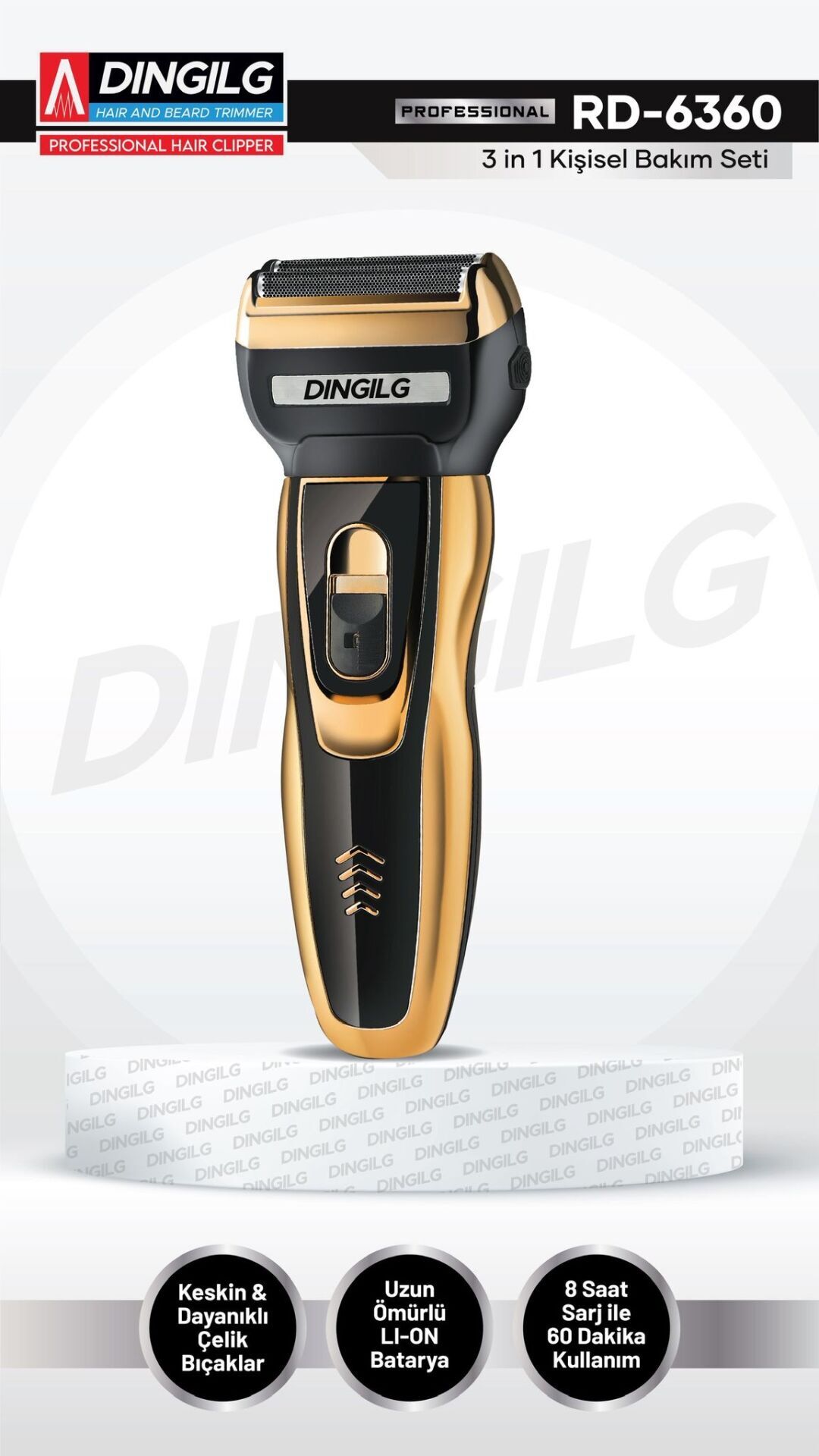 DINGLIG RD-6360 TRAŞ MAKİNESİ 3 in 1 Kişisel Bakim Seti