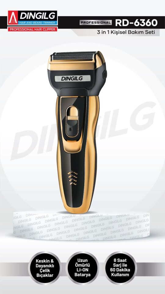 DINGLIG RD-6360 TRAŞ MAKİNESİ 3 in 1 Kişisel Bakim Seti