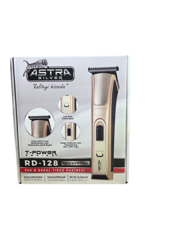 ASTRA SİLVER RD-128 Profesyonel Saç Sakal Tıraş Makinesi *40