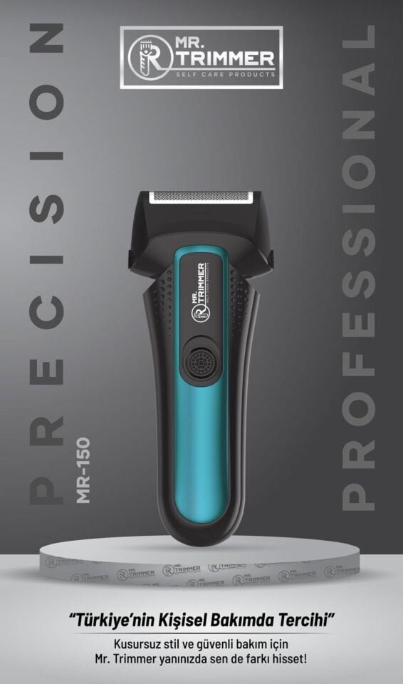MR.TRIMMER MR-150 PRECISION (2İN1) (GÜNLÜK SIFIR SAKAL & ÇİZİM BAŞLIK) SAKAL TRAŞ MAKİNESİ (USB ŞARJLI) (YEDEK BAŞLIK) (60)