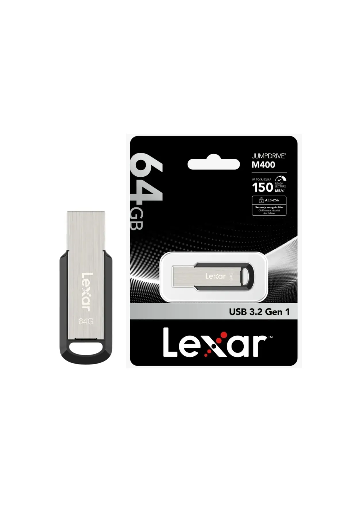 Lexar M400 Metal 64gb Usb 3.2 Gen1 Flash Bellek Usb Bellek 150MB/s Metal Tasarım