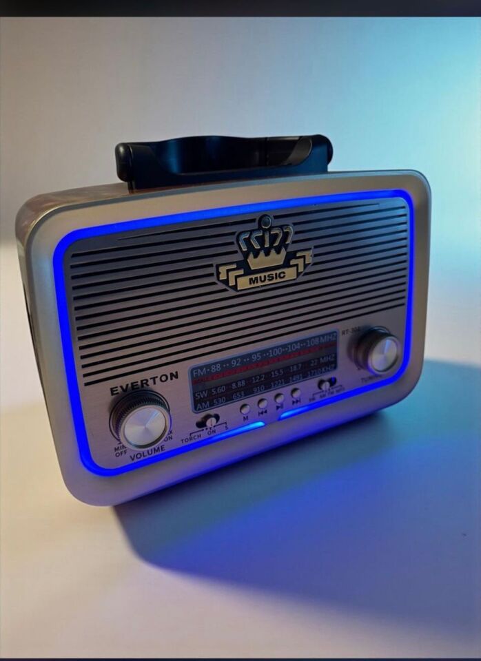Everton Shop-rt-301 Nostaljik Görünümlü Ahşap Bluetoothlu Mp3 Çalar Radyo Müzik Kutusu