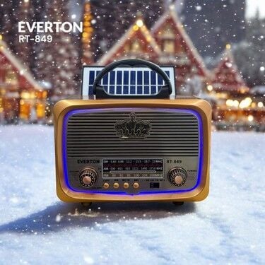 Everton RT-849 Bluetooth Fm-Usb-Tf-Aux Şarjlı Nostaljik Radyo Güneş Panelli