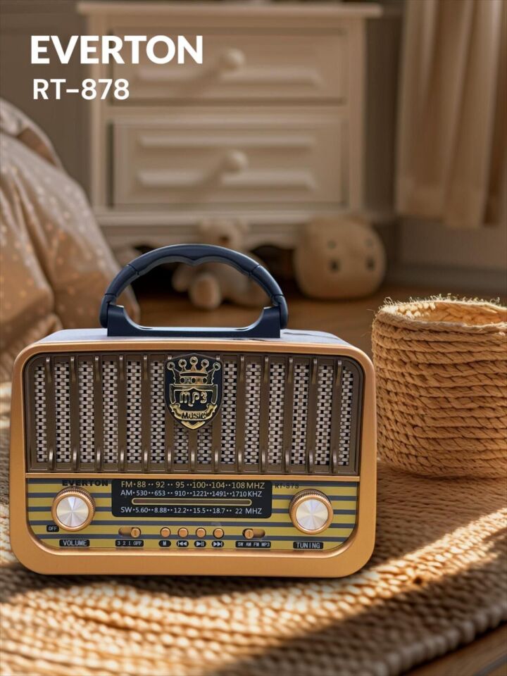 Everton Rt-878 Usb/bt/fm Nostajik Radyo Fenerli Müzik Çalar