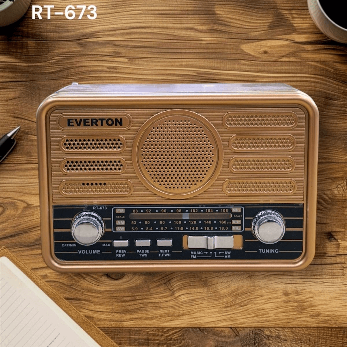 everton rt-673 nostajık bluethoot usb radyo müzik çalar